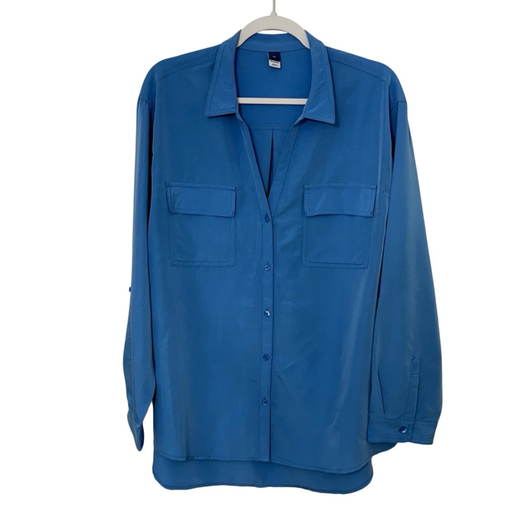 Old Navy Women's Utility Button-down Long Sleeves that Role-up‎ with Button Tabs